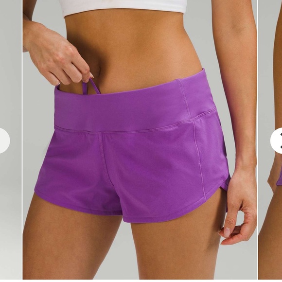 Lululemon- Size 10- 2.5”- Moonlit Magenta- Low-Rise Speed-Up Shorts - Picture 6 of 16